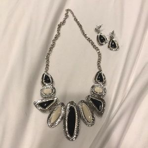 Necklace and earring set.